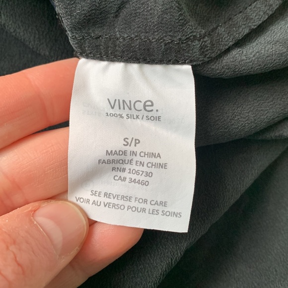 Vince Silk Colour Block Button Up Sleeveless Blouse - Picture 10 of 11